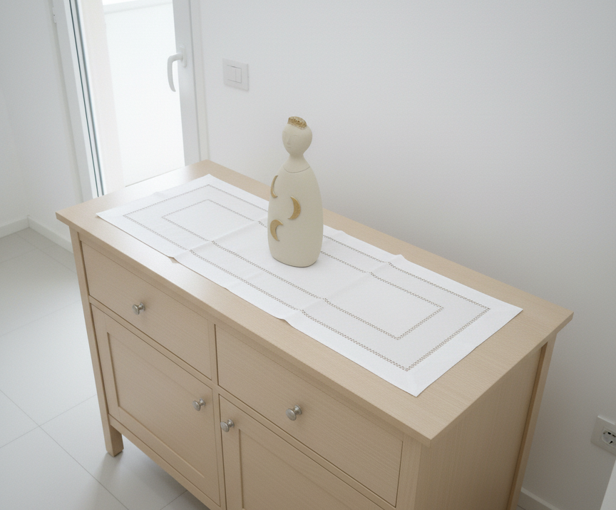 Centro rettangolare color bianco